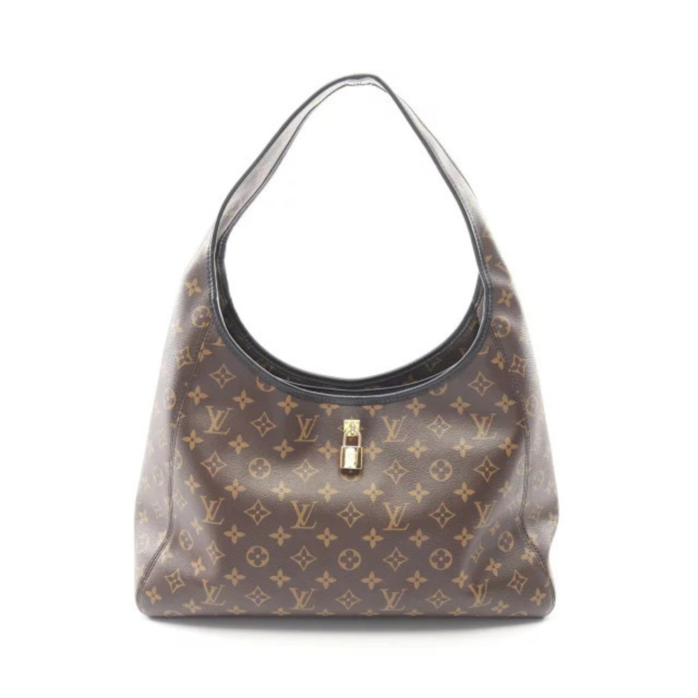 Louis Vuitton The Drop Shoulder Bag Canvas Leather Monogram Brown Black